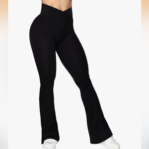 Sunzel Flare Leggings, Crossover Yoga Pants